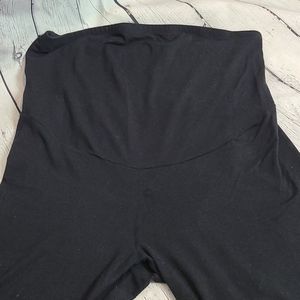 Full panel black maternity leggings